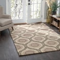 thumbnail image 2 of Medallion Grey Hand Tufted Wool Rug, 5' x 8', 2 of 6
