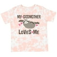 thumbnail image 3 of Inktastic My Godmother Loves Me Girls Sloth Girls Toddler T-Shirt, 3 of 5
