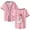 Pink, variant on Alexandra Kay Second Wind Baseball Jersey Shirt V-Neck Women Men Short Sleeve Streetwear Clothes