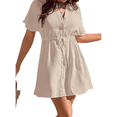 thumbnail image 2 of Traje de Baño para Mujer, con Botones, para Playa, Color Albaricoque, XXL, 2 of 6