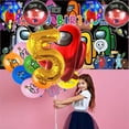 thumbnail image 7 of Among Us 5th Tableware Balloons Cake Toppers Backdrop Banner Supplies Party Decor Plates Decorations, 7 of 7