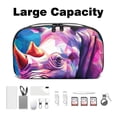 thumbnail image 3 of Rhinoceros Charger Case USB Organizer Wire Cord Travel Organizer Cord Case, Oxford Cloth Waterproof Electronics Digital Storage Bag, 5.9x9.44x3.14 in., 3 of 6