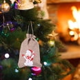 thumbnail image 4 of Agiferg Christmas Printed Linen Gift Bag Santa Backpack Candy Bag Apple Bag 1PC, 4 of 9