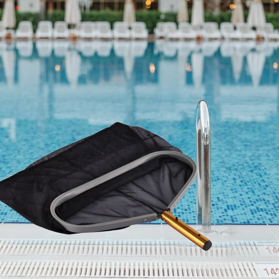 EQWLJWE 18.5x15.3x1.2in Heavy Duty Pool Net Deep Bag Swimming Pool Cleaner Supplies Pool Skimmer Leaf Cleaning Pool Rake Fine Mesh Net