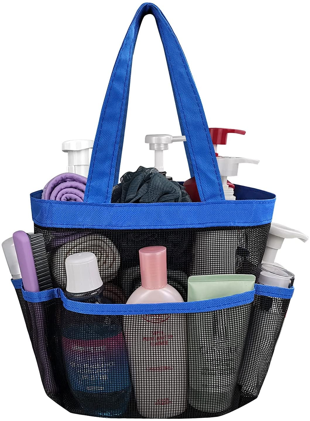 8 Pocket Quick Dry Shower Mesh Basket Tote Bag Breathable Caddy Bathroom Dorm 