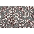 thumbnail image 2 of Lily White Raschel Lace Fabric Burgundy Cording Beaded Floral Textile by Yardage, 2 of 4