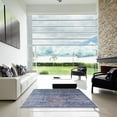 thumbnail image 7 of Ahgly Company Machine Washable Indoor Square Industrial Modern Grape Purple Area Rugs, 5' Square, 7 of 7