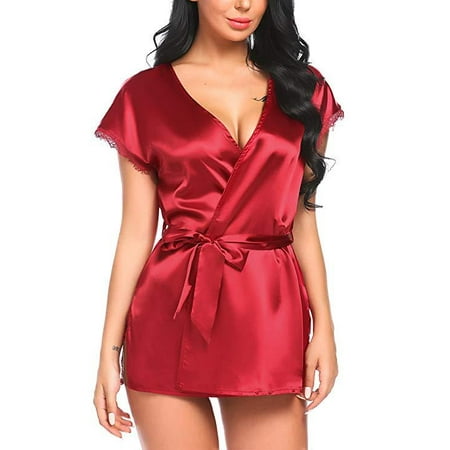 Women Sexy Lingerie Sexy Pajamas Plus Size Satin Sexy Pajamas | Walmart
