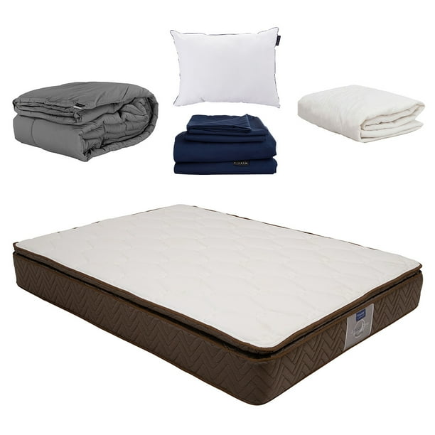 Colchón King Size Restonic Nautilus + Edredón Homy + Almohada One + Sábanas Softy + Protector Spring Air