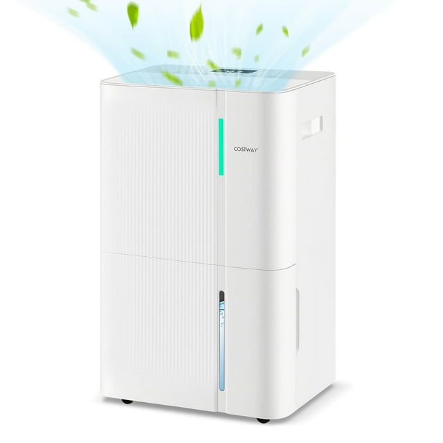 Costway 74 Pints Dehumidifier for Home 6000 Sq.Ft Dehumidifier with Auto/ 24H Timer