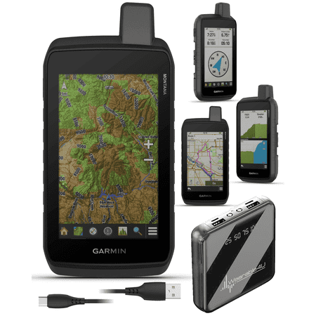 Garmin Montana 710 Rugged GPS Handheld Navigator Long Battery Life Satellite Imagery & Maps w/Pbank