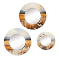thumbnail image 2 of Designart "Minimalistic Infinite Fields Of Prairies" Prairies Round Mirror Set Of 3 - Country Beige Round Bedroom Mirror Wall Decor Set, 2 of 5