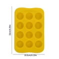 thumbnail image 3 of 2PC Silicone Ice Cube Trays - BPA-Free, Dishwasher Safe & Easy Release for Cocktails, Baby Food & Parties, Stackable Design, 24 Cubes Yellow, 3 of 8