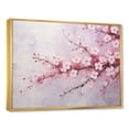 thumbnail image 2 of Designart "Simplistic Pink Cherry Serenity Tree I" Cherry Blossom Floater Framed Wall Art Living Room, 2 of 5