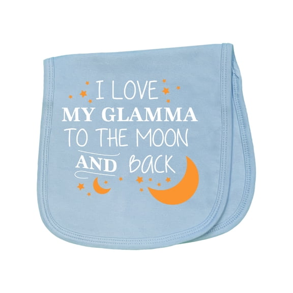 Inktastic I Love My Glamma to the Moon and Back Baby Burp Cloth