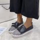 thumbnail image 5 of Amzcrzy Zapatos de mujer,Zapatos de mujer,Zapatillas de mujer, Zapatos de suela plana con diamantes de imitación para mujer, zapatos casuales de un solo pie. Sandalias Mujer Zapatillas De Casa, 5 of 5
