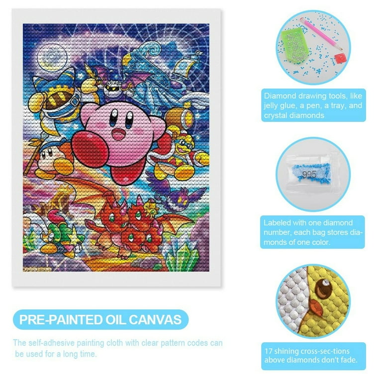 Kirby Diamond Art Kits for Adults 5D Diamond Art Kit Paint by