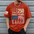 thumbnail image 2 of TOWED22 Mens 250th Anniversary USA Tshirt American Flag Shirt Short Sleeve America Crew Neck Tee Patriotic 1776-2026 Shirts(Red,XL), 2 of 5