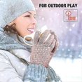thumbnail image 4 of 4 Pairs Women's Winter Touch Screen Gloves Warm Fleece Lined Knit Gloves Elastic Cuff Winter Texting Gloves, 4 of 5