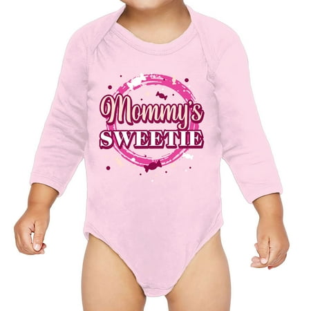 

Sweetie Baby Long Sleeve Onesie - Kawaii Print Baby Long Sleeve Bodysuit - Themed Baby One-Piece