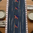 thumbnail image 5 of Table Runners 70 Inches Long Dress Scarves, Independence Day Farmhouse Coffee/Dining/Kitchen Table Decor, Holiday Table Runner, Country Retro Truck Sunflowers Star Wood 13x70 Inch, 5 of 9