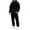 Black-40914LL, variant on Fleece Men's Hoodie Tracksuit 2 Pieces Set Solid Color Hoodie with Cuffed Jogger Sweatpants Fall Winter Warm Mens Track Suits 2 Piece Set Beige L