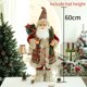 thumbnail image 3 of Adornos navideños grandes de Papá Noel de 60 cm para el hogar, feliz año nuevo 2023, ropa de tela tejida, decoración de ventanas para muñecas, 3 of 5