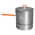 thumbnail image 1 of 1.5/2.1L Camping Traveling Hiking Heat Collection Pot Cooking Tableware, 1 of 6