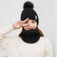 thumbnail image 6 of Spencer Women's Soft Warm Knit Hat, Scarf & Glove Set, Black, 2-Piece, 6 of 6