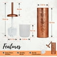 thumbnail image 6 of Autumn Alley Toilet Bowl Brush and Holder Bathroom Accessories, Bathroom Toilet Brush for Modern Farmhouse Bathroom Decor, Standing Rustic Toilet Bowl Brush with Holder, Bathroom Decor Sets, Copper, 6 of 9