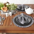 thumbnail image 6 of DII Black Round Fringed Placemat Set/6, 6 of 6