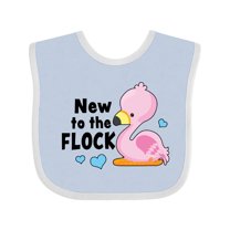 Inktastic New to the Flock Cute Baby Flamingo Boys or Girls Baby Bib