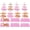 Pink, variant on 14-Piece Cupcake & Dessert Stand Kit, Tiered Stands with Serving Trays for Donuts, Fruit, and Party Buffet Displays