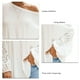 thumbnail image 4 of Blusa holgada de manga larga con cuello redondo y un hombro para mujer, color blanco, M, 4 of 5