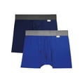 thumbnail image 1 of Bóxer Zaga para Hombre, Largo Microfibra 2 Piezas Marino Talla M, 1 of 4