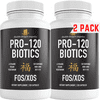 Pro 120 Probiotics for Men & Women Digestive Support Supplement by Double Dragon Organics (2 Bottles, 240 Capsules)