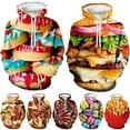 thumbnail image 4 of Sudadera con capucha y estampado 3D de comida divertida para hombre, sudadera de manga larga con capucha, sudadera informal de gran tamaño para hombre, 4 of 5