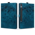 thumbnail image 2 of FJLBDE Case for Samsung Galaxy Tab S10 FE+/FE Plus 13.1 inch SM-X620/X626B with Stand, Card Slot, Embossed Cat PU Leather Cover, Blue, 2 of 7