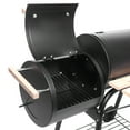 thumbnail image 4 of Charcoal Grill with Offset Smoker BBQ Barrel Grill and Smoker Combo with Side Table Outdoor Backyard Cooking, Patio and Parties, 4 of 15