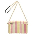 thumbnail image 2 of FORMRS Women Crossbody Purse with Chain Strap Vegan Leather Shoulder Handbag, Pink and Yellow Striped Pattern, 2 of 7