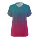 thumbnail image 5 of Camiseta de Base de Impresión de Manga Corta con Cuello en V para las Mujeres, Más Tamaño Estante de Imitación Casual Superior, 5 of 9