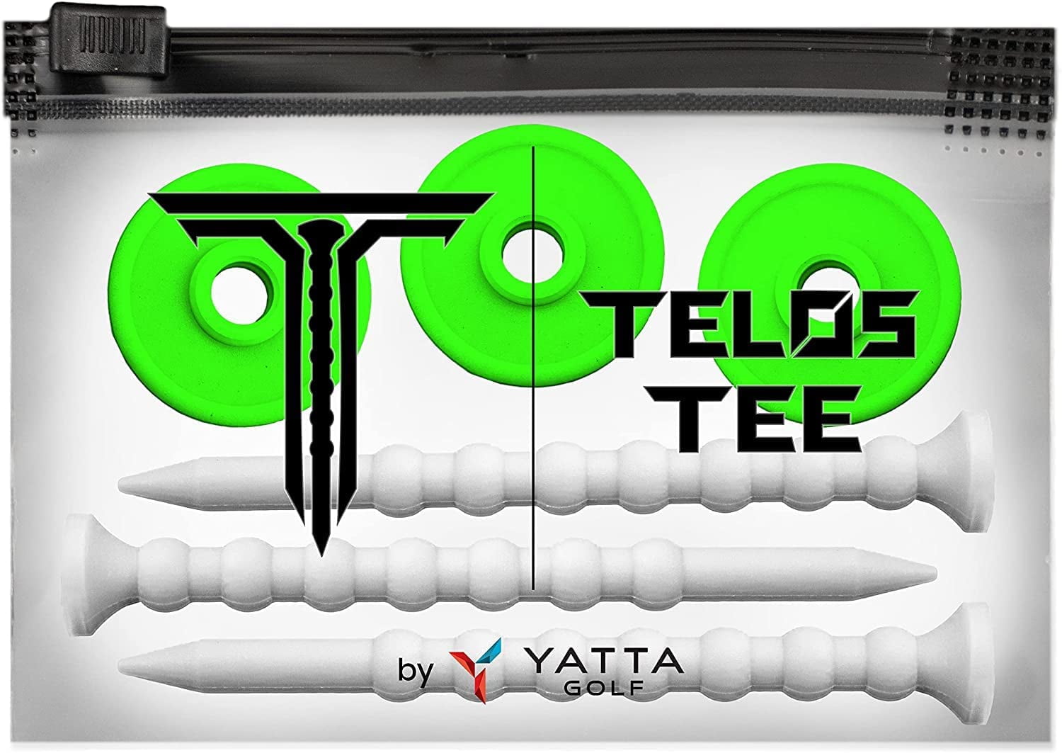 YATTA Golf Telos Premium Golf Tees, Adjustable & Durable Golf Tees, Tee Off  with Greater Consistency and Shoot Better Scores