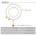 thumbnail image 4 of Collar con colgante de moneda tallada para mujer, cadena de acero inoxidable, medallón de color dorado, gargantilla larga, cadena geométrica redonda de una pieza para hombre, 4 of 5