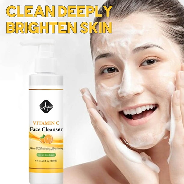 Fiudx Limpiador Facial Nutritivo con Vitamina C para Hombres y Mujeres, con Aloe y Té Verde, Fórmula Hidratante y Refrescante, Rutina Diaria de Cuidado de La Piel, Experiencia Revitalizante.