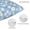 thumbnail image 3 of Pofeuu Daisies Flowers Print Double-sided plush pillowcase Square Throw Pillow Covers Pillows Cover for Living Room Bedroom Sofa Couch Cushion Cover（No pillow core）-24"x24", 3 of 7