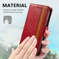 thumbnail image 3 of Case for Samsung Galaxy A36 5G with RFID Blocking Credit Card Holder, Premium PU Leather Retro Magnetic Clasp Flip Folio Case Wallet Pocket Kickstand Shockproof TPU Interior Case,Red, 3 of 15