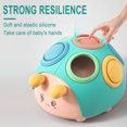 thumbnail image 2 of Blue Cartoon Button Hole Press Toy For Kids Parent-Child Interactive Educational Decompression Small Beetle, 2 of 9