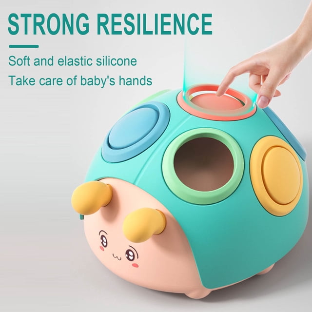 Children's Press Educational Toy Cartoon Button Hole Small Beetle Parent-child Interactive Toy