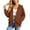 AS19_Brown, variant on Resicozy Women Oversized Full Zip Hoodie Long Sleeve Sweatshirts Drawstring Pocket Loose Fall Zip Up Hooded Jacket Light Brown S