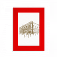 thumbnail image 1 of Architecture Point de Repère Croquis Paysage Image Affichage Art Rouge Cadre Photo, 1 of 4